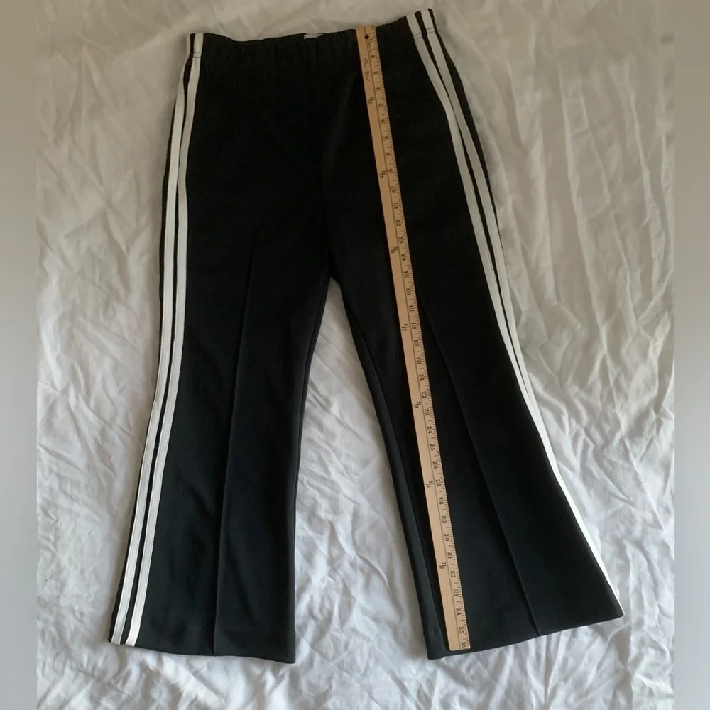 Maeve Anthropologie Fitted Side-Stripe Track Pants - Black / White - Size M - Picture 7 of 10